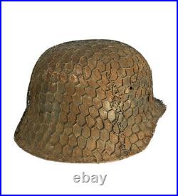 100% Authentic WW2 German Helmet Chicken Wire Full Basket, Salty + Beautiful