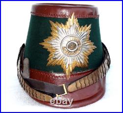 100% Genuine Leather German Shako WW2 Helmet Costume Gift
