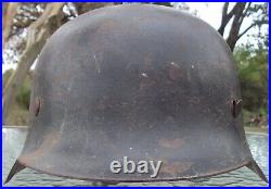 100% Original German WWII WW2 M42 Helmet Stahlhelm KIA Big Size 66