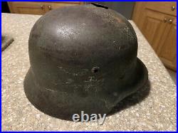 100% Original German World War 2 WW2 German Heer Army Helmet battle damaged