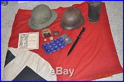 #1 WW2 GERMAN GASMASK CANISTER +bonus collection(no helmet, flag, buckle) (READ)