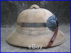 2GM Elmetto Tedesco Tropicale Occhiali WW2 GERMAN Helmet Afrika korps + Goggles