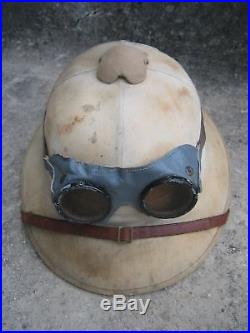 2GM Elmetto Tedesco Tropicale Occhiali WW2 GERMAN Helmet Afrika korps + Goggles