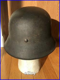 As Found Original WW2 German Helmet Model 1942 Blue Grayish Color