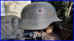 Authentic Complete WW2 M 35 German helmet Size EF 66/58