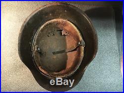 Authentic Rare German WW2 Luftwaffe Helmet M42 NS64 with strap old steel WWII