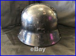 Authentic WW2 Black German Helmet NO LINER