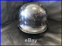 Authentic WW2 Black German Helmet NO LINER