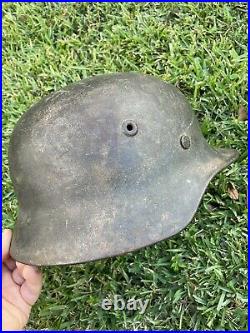 Battle Damaged GI BRINGBACK WW2 German Helmet War Trophy KIA