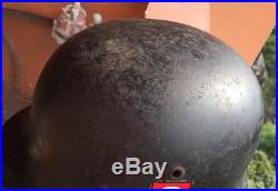 Beautiful WW 2 German M-35/40 Helmet ET 68 and Numbered 1058- for Troops