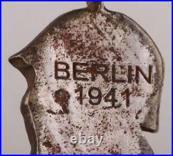 Berlin 1941 ww2 GERMAN Pendant WWII Soldier HELMET Bullet STAHLHELM M36 M42 Rare