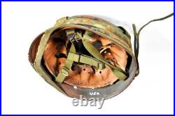 Bundeswehr -WW2 VTG German steel war helmet West Germany w. Camouflage cover