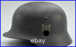 Casque allemand ww2 wehrmacht M40 Single Decal Heer German Army Helmet