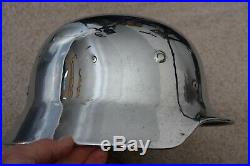 Chrome Plated German Helmet WW2, Real Vintage Authentic