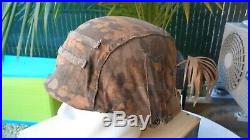 Couvre casque Allemand Elite WW2 / German WW2 Elite helmet cover oak leaf camo