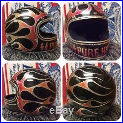 Custom Biltwell Gringo Metal flake outlaw motorcycle helmet German WW2 club Dyna