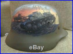 Customised WW2 German Helmets