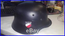 Double Decal German WW2 Helmet