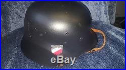 Double Decal German WW2 Helmet