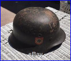 Double Decal Insignia German Nazi Police WW2 M40 Helmet