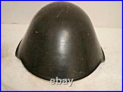 East German DDR M56 helmet, WW2 type liner, stamped II 12 60