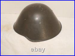 East German DDR M56 helmet, WW2 type liner, stamped II 12 60