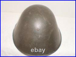 East German DDR M56 helmet, WW2 type liner, stamped I / 58