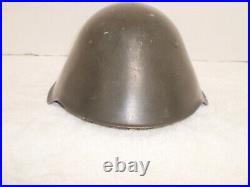East German DDR M56 helmet, WW2 type liner, stamped l 12 58. Size 58 liner