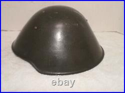 East German DDR M56 helmet, WW2 type liner, stamped l 12 58. Size 58 liner