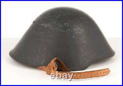 East German early production DDR M56 helmet with WW2 type liner, stamped II 7 59