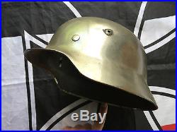 Elite German WW2 M35 Chrome COMBAT Helmet Stahlhelm 1939 Dated Pins WWII Parade