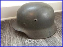 Estate Found Original German WWII M35 Green Army Helmet With Liner WW2 Military