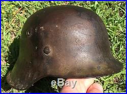 Estate Fresh ORIGINAL WW2 German M42 Camo Helmet Veteran's War Trophy M35 M40