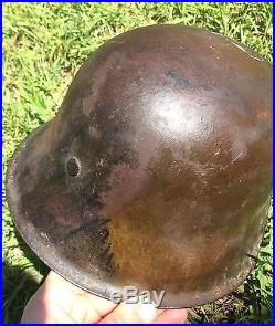 Estate Fresh ORIGINAL WW2 German M42 Camo Helmet Veteran's War Trophy M35 M40