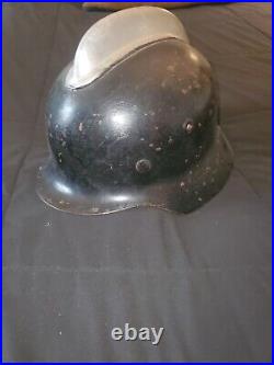 Experimental WW2 German Fire Helmet (NAMED AND COMPLETE)