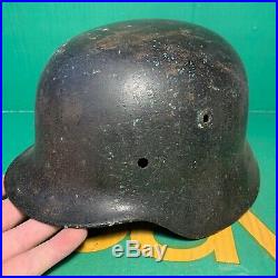 Fantastic WW2 German Army M40 Helmet Shell Found in Normandy