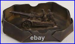 GERMANY Ashtray Gun GERMAN ww2 WWII Artillery Soldier HELMET Trench ART ARMY