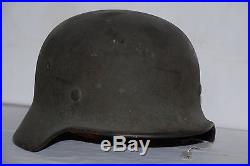 German Helmet M40 Heer Ef 64 Complete Original Ww2 Italian War Front