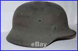 German Helmet M40 Heer Ef 64 Complete Original Ww2 Italian War Front