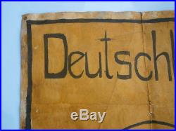 GERMAN Poster WW2 Germany above everything WWII Positive soldier in HELMET Rare