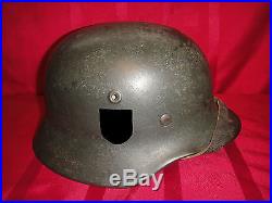 German Quist Ww2 M1940 Waffen-ss Helmet Double Decal Q64 M40 Must See
