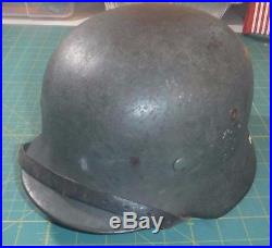 German Ww2 Army M35 Helmet (q 66)