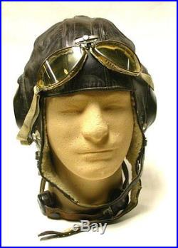 GERMAN WW2 Luftwaffe Leather Flight Helmet
