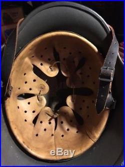 GERMAN WW2 M40 HELMET ET64 Replaced Chinstrap. Double Dutch Wolfsangle Decals