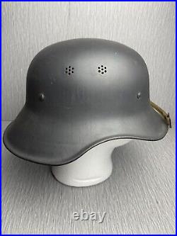 GERMAN WW2 RLB REICHSLUFTSCHUTZBUND HELMET With ERSATZ LINER & PLASTIC CHINSTRAP