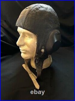 GREAT! Original WW2 German Luftwaffe LKpW101 Fur Lined Winter Flight Helmet