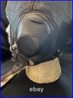 GREAT! Original WW2 German Luftwaffe LKpW101 Fur Lined Winter Flight Helmet