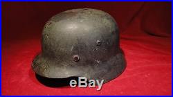 GREAT WW2 GERMAN M40 HELMET WITH LINER-MAKER AND SIZE-SE66