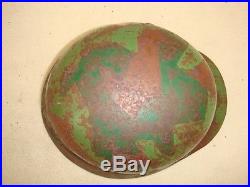 GREAT WW 2 GERMAN M35 NORMANDY PATTERN CAMO HELMET WithLINER & CHINSTRAP