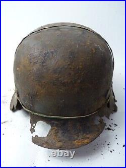 Genuine WW2 German Army Relic Combat Helmet with Liner Normandy